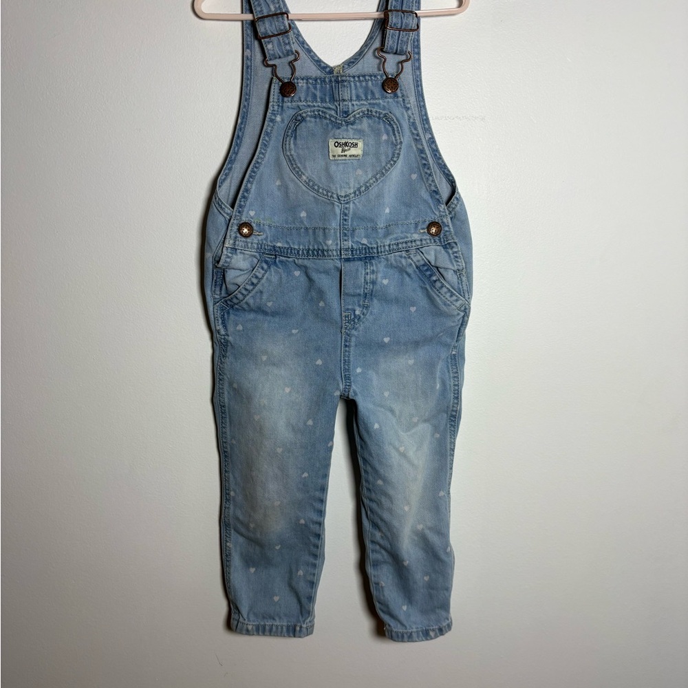 OshKosh B'gosh Light Blue Overalls with Heart Pocket